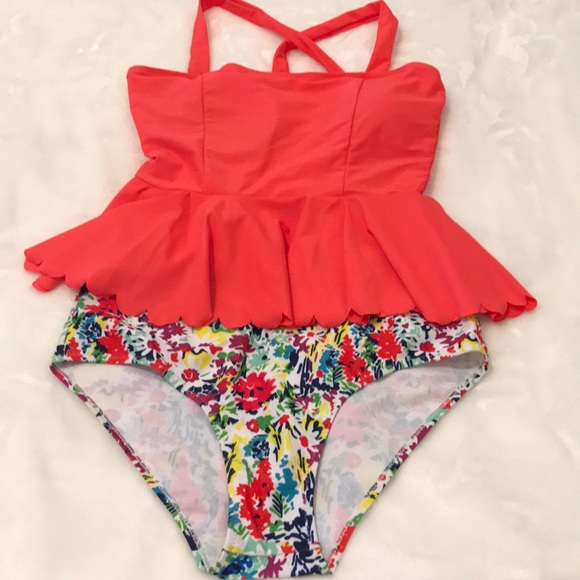 Other - 🌺 New! Beautiful Coral high waisted bathing suit.